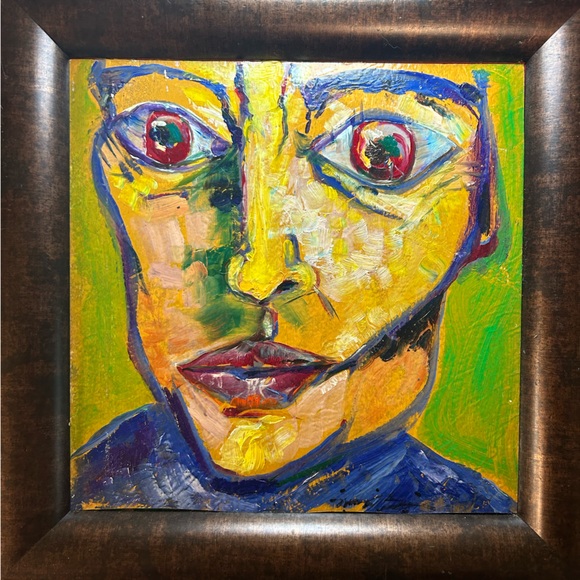 Original oil painting expressionist portrait frame - Picture 1 of 5